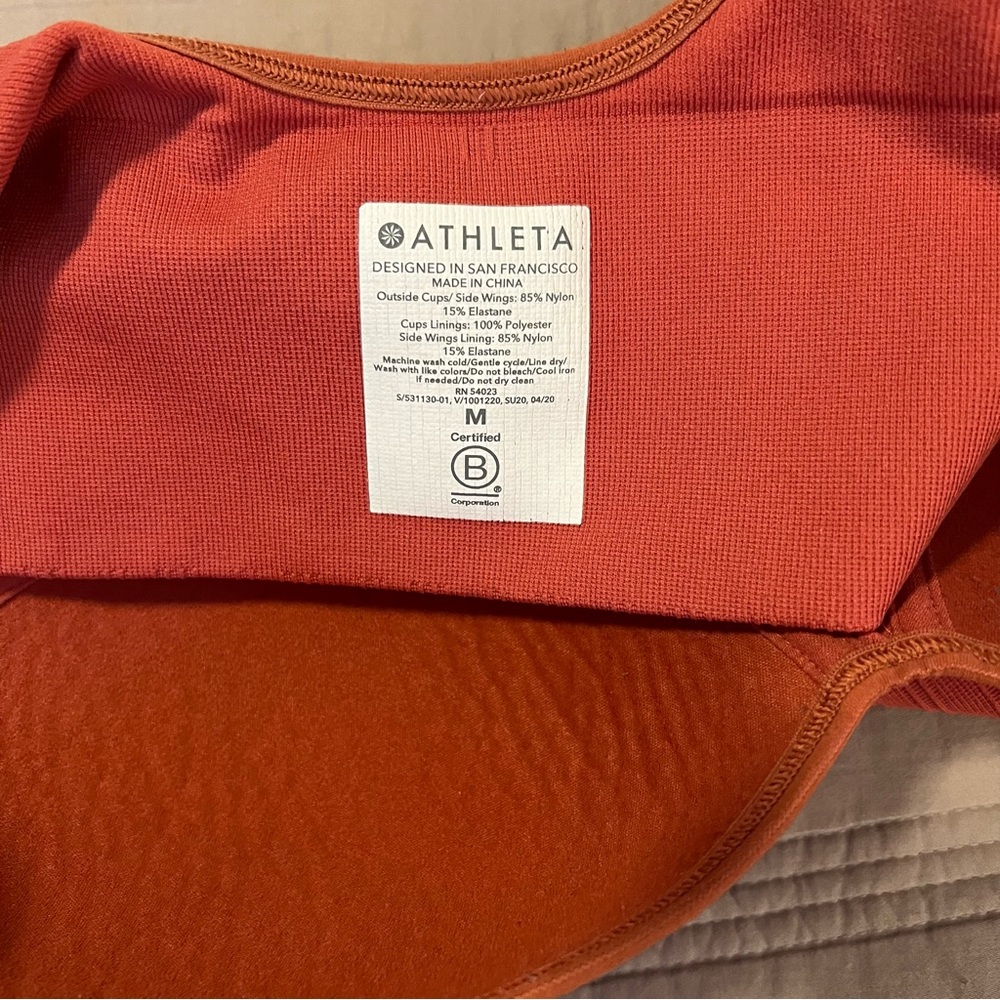 Athleta Women's Rust Orange Bralette - Picture 2 of 3